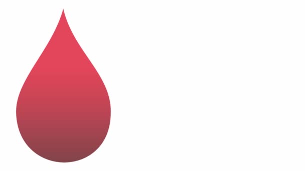 Januari Nationale Bloeddonormaand Korte Animatievideo — Stockvideo