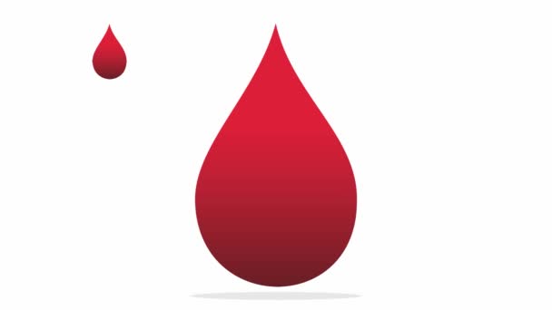 Januari Nationale Bloeddonormaand Korte Animatievideo — Stockvideo
