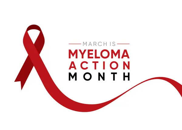 Μάρτιος Είναι Myeloma Δράση Ενημέρωση Μήνα Σχεδιασμό Φόντου Διανυσματικά Γραφικά