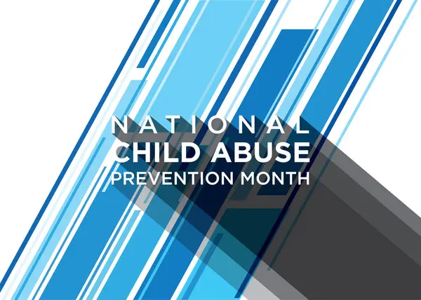 Nationale Maand Voor Kindermishandeling Een Tijd Mensen Bewust Maken Kinderen Stockvector
