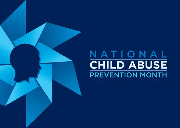 Mês Nacional Prevenção Abuso Crianças Tempo Para Sensibilizar Proteger Crianças Ilustrações De Stock Royalty-Free