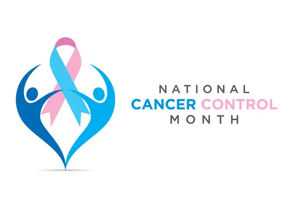 毎年4月に観察された国立がん管理月間のイラスト ストックベクター