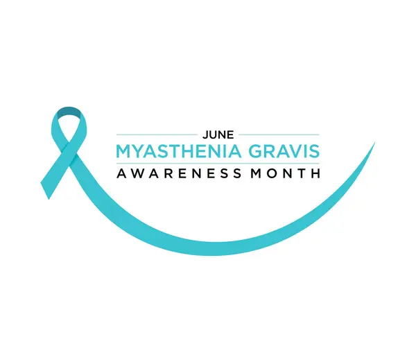 Myasthenia Gravis Awareness Month Červnu Vzdělává Chronické Autoimunitní Poruchy Její Vektorová Grafika