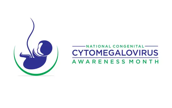 National Cytomegalovirus Cmv Medvetenhet Månad Juni Utbildar Risker Förebyggande Och Stockillustration