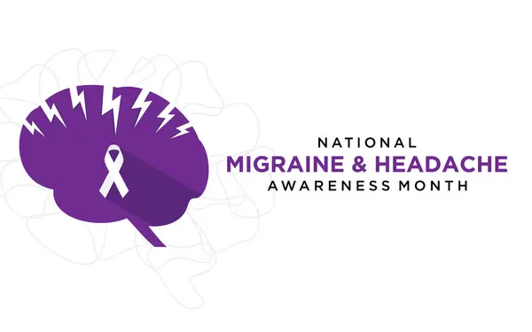 National Migraine Headache Awareness Month Observed June Month Focuses Raising Vector De Stock