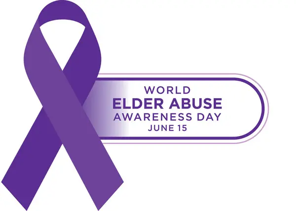 World Elder Abuse Awareness Day Observed Annually June 15Th Raises Stok Illüstrasyon