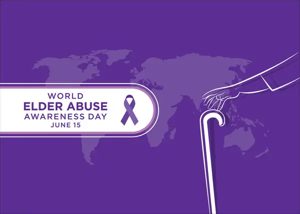 World Elder Abuse Awareness Day Observed Annually June 15Th Raises Stock Vektory