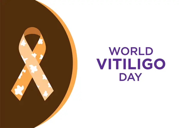 World Vitiligo Day Observed Annually June 25Th Dedicated Raising Awareness Stok Vektör