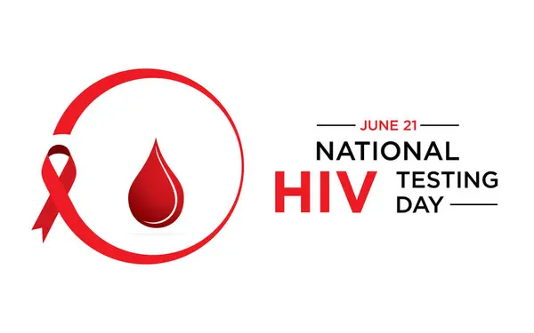 National Hiv Testing Day Som Firas Juni Varje Uppmuntrar Människor Royaltyfria Stockvektorer