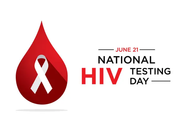Der Jährlich Juni Stattfindende Nationale Hiv Testtag Ermutigt Menschen Sich lizenzfreie Stockillustrationen