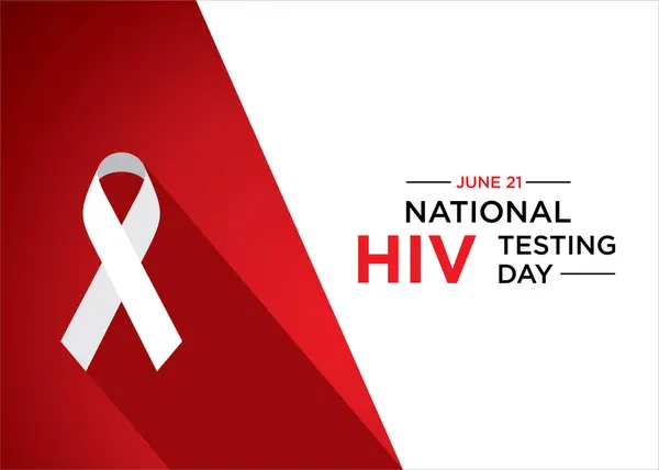 Der Jährlich Juni Stattfindende Nationale Hiv Testtag Ermutigt Menschen Sich lizenzfreie Stockvektoren