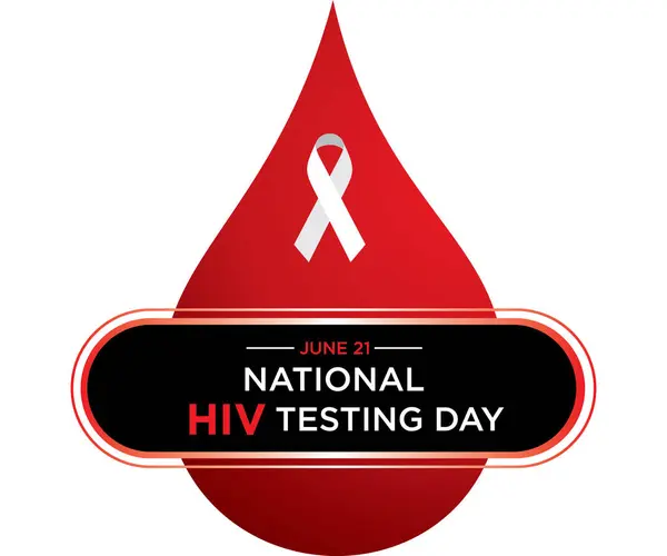 Der Jährlich Juni Stattfindende Nationale Hiv Testtag Ermutigt Menschen Sich Stockvektor