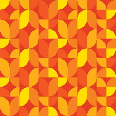 Rastgele renklendirilmiş çeyrek daireli kusursuz desen Üretici Sanat arkaplan illüstrasyonu.  