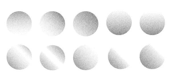 道奇颗粒噪声梯度圈 Pointillism梯度模式 径向随机颗粒纹理 对于塔图来说 多工步半音效果 虚空的球体 立柱的元素 矢量背景 — 图库矢量图片