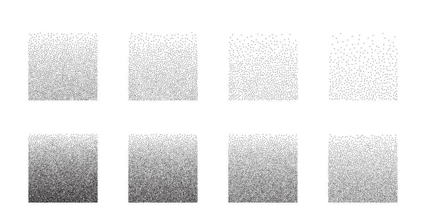 Dotwork 기울기 사각형 Pointillism 기울기 패턴입니다 스토캐스틱 그랜지 텍스처 문신을위한 — 스톡 벡터