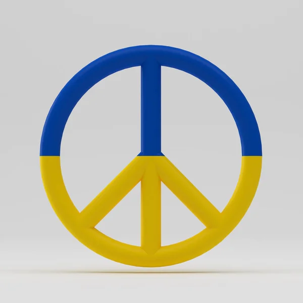 Farbiges Friedenssymbol Vor Hintergrund Illustration — Stockfoto