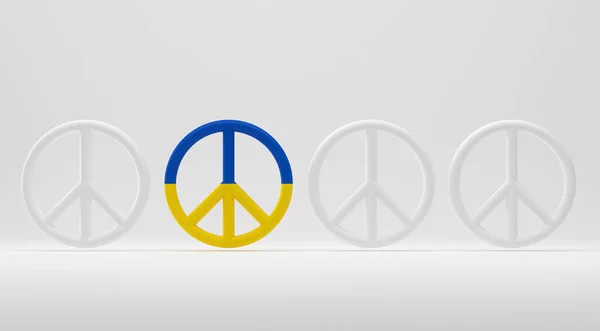 Kolorowy Symbol Pokoju Przed Tłem Ilustracja — Zdjęcie stockowe