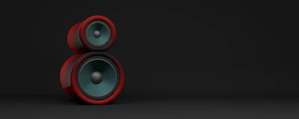 musik soundspeaker as audio equipment - 3D Illustration