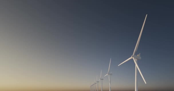 Вращающаяся Ветрогенератор Качестве Возобновляемых Альтернативных Зеленой Энергии Ветряной Мельницы Бесшовный — стоковое видео