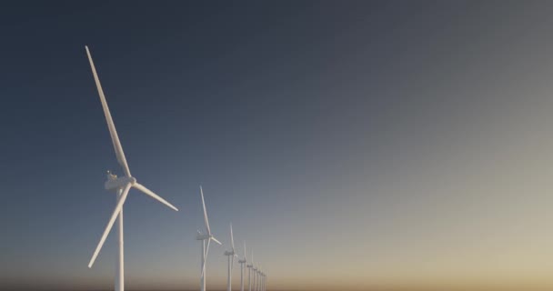 Máquina Giratoria Energía Eólica Como Molino Viento Renovable Energía Verde — Vídeos de Stock