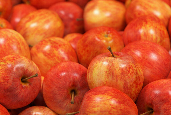 свежее спелое яблоко перед фоном - 3D иллюстрация