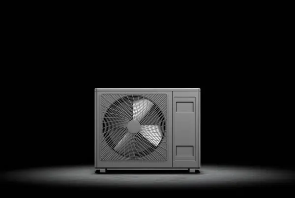 air conditioner heat pump as alternative energy - 3D Illustration
