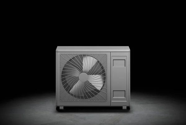 air conditioner heat pump as alternative energy - 3D Illustration