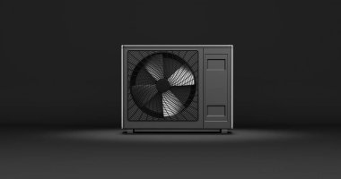 Isı pompası enerjisi ısıtıcı ve alternatif yeşil enerji - 3D Görüntü