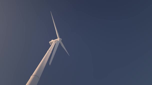 Rotující Stroj Větrnou Energii Jako Obnovitelný Alternativní Větrný Mlýn Animace — Stock video