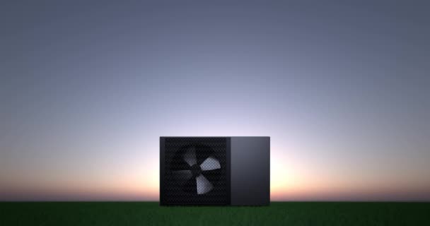 Обертається Вентилятор Теплової Енергії Нагрівач Альтернативна Енергія Animation 60Ps Dci — стокове відео