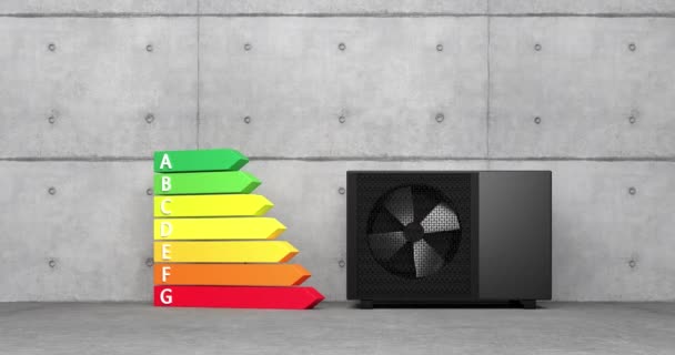 Ventilateur Rotatif Une Énergie Pompe Chaleur Tant Que Chauffage Énergie — Video