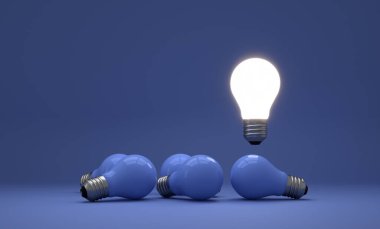 Ampullü soyut iş simgesi - 3B İllüstrasyon