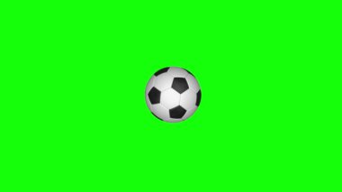 Futbol sahasında dönen futbol topu - 3D 4K çeviren 60 fps pürüzsüz döngü