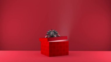 Şimdiki gibi soyut hediye kutusu - 3D işlemeli 4k dikişsiz döngü