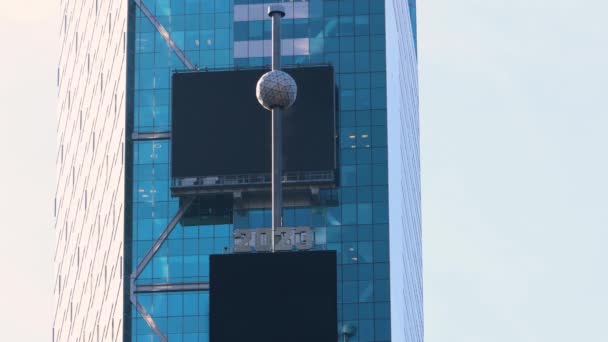 Bilder Från Nyårsafton Ball Släppa One Times Square Skyskrapan Times — Stockvideo