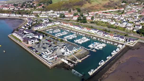 Aerial Footage Town Deganwy Conwy County Borough Wales Lies Creuddyn — Stockvideo