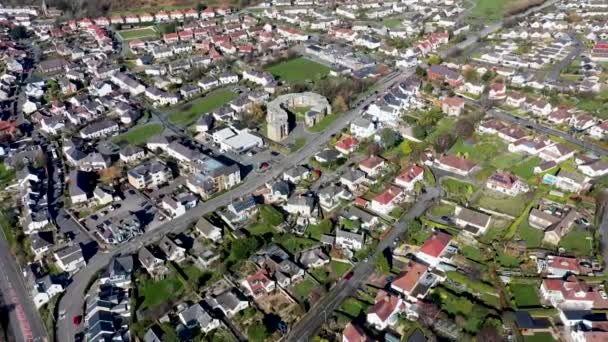 Luftaufnahmen Der Stadt Deganwy Conwy County Borough Wales Liegt Auf — Stockvideo