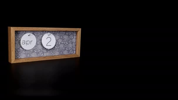Wooden Calendar Block Showing Date April 23Rd Which George Day — Vídeo de Stock