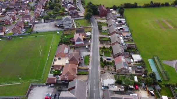 Filmato Aereo Del Drone Del Villaggio Sharlston Sharlston Common Wakefield — Video Stock