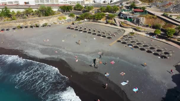 Luftaufnahmen Der Schönen Stadt Costa Adeje Santa Cruz Tenerife Spanien — Stockvideo