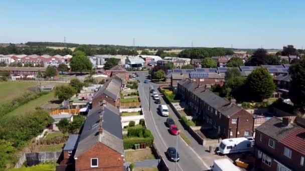 Ngiltere Nin Wakefield Kentindeki Knottingley Kentinin Havadan Çekilmiş Görüntüleri Yaz — Stok video