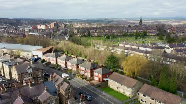 Imagens Aéreas Drones Cidade Britânica Harrogate Uma Cidade North Yorkshire — Vídeo de Stock