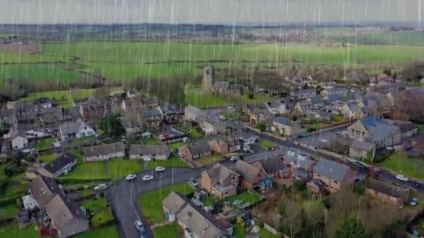 Imagini Drone Aeriene Ale Satului Emley Din West Yorkshire Anglia — Videoclip de stoc