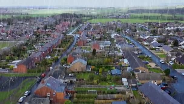 Filmato Aereo Drone Del Villaggio Emley Nel West Yorkshire Inghilterra — Video Stock