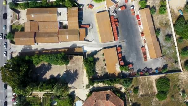 Κατευθείαν Κάτω Εναέρια Drone Πλάνα Από Την Όμορφη Πόλη Του — Αρχείο Βίντεο
