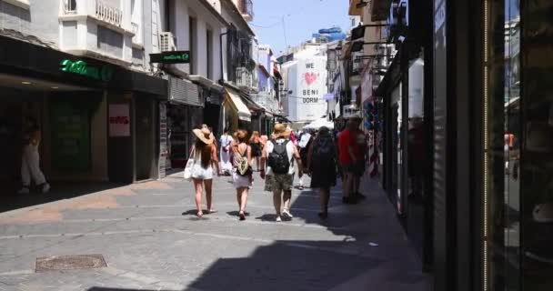 Benidorm Spanya Temmuz 2023 Spanya Nın Güzel Şehri Benidorm Güneşli — Stok video