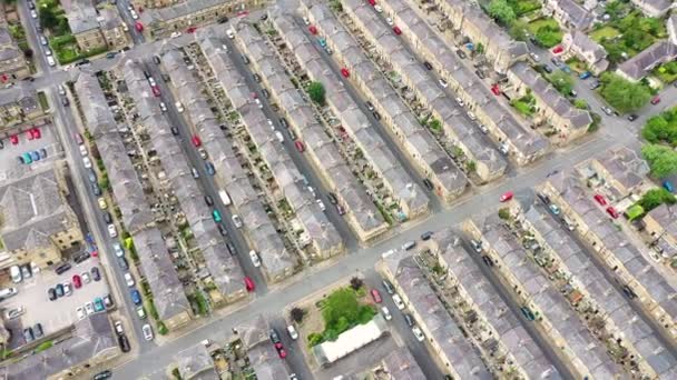 Aerial Footage Historic Market Town Civil Parish Shipley City Bradford — Stock Video