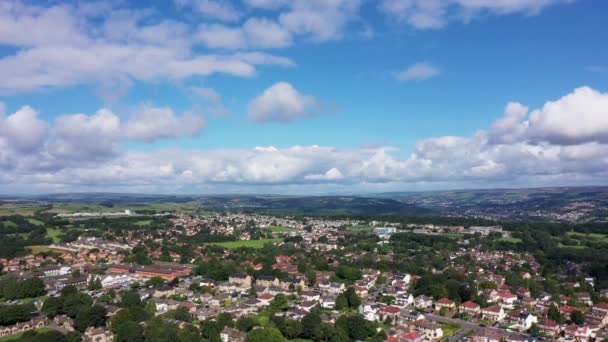 Images Aériennes Drones Ville Bradford Royaume Uni Montrant Drone Volant — Video