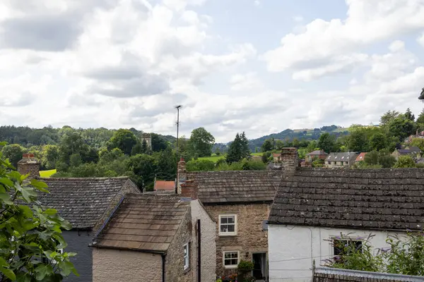 stock image Photo of the beautiful town of Richmond which is a market town and civil parish in North Yorkshire, England showing the historic old houses in the summer time