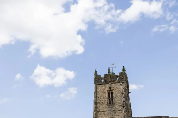 stock image Photo of the beautiful town of Richmond which is a market town and civil parish in North Yorkshire, England showing the historic church building in the town